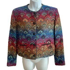 Evan-Picone Vintage 1980's Tapestry Blazer Size 14 Made in USA ILGWU Flawless